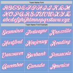 Personalized Light Blue Pink White Basketball Jersey - Authentic Throwback Style Personalized Light Blue Pink-White Authentic