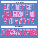 Custom Personalized Basketball Jersey with Name and Number - Light Blue Pink-White Authentic Throwback Design Personalized