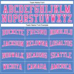Custom Personalized Basketball Jersey with Name and Number - Light Blue Pink-White Authentic Throwback Design Personalized
