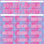 Personalized Geometric Shape Volleyball Jersey - Light Blue Pink-White Sublimation Uniform Personalized Light Blue Pink-White