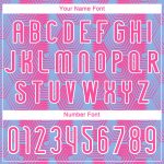 Personalized Geometric Shape Volleyball Jersey - Light Blue Pink-White Sublimation Uniform Personalized Light Blue Pink-White