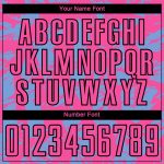 Custom Soccer Jersey with Name and Number - Personalized Light Blue Pink-White Irregular Shapes Uniform Personalized Light