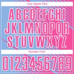 Custom Soccer Jersey with Personalized Name and Number - Light Blue Pink-White Lines Personalized Light Blue Pink-White Line