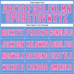 Personalized Light Blue Pink White Mesh Baseball Jersey - Authentic Throwback Style Personalized Light Blue Pink-White Mesh