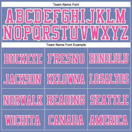 Custom Name and Number Personalized Knit Hat - Light Blue Pink-White Stitched Cuffed Beanie Personalized Light Blue Pink-White