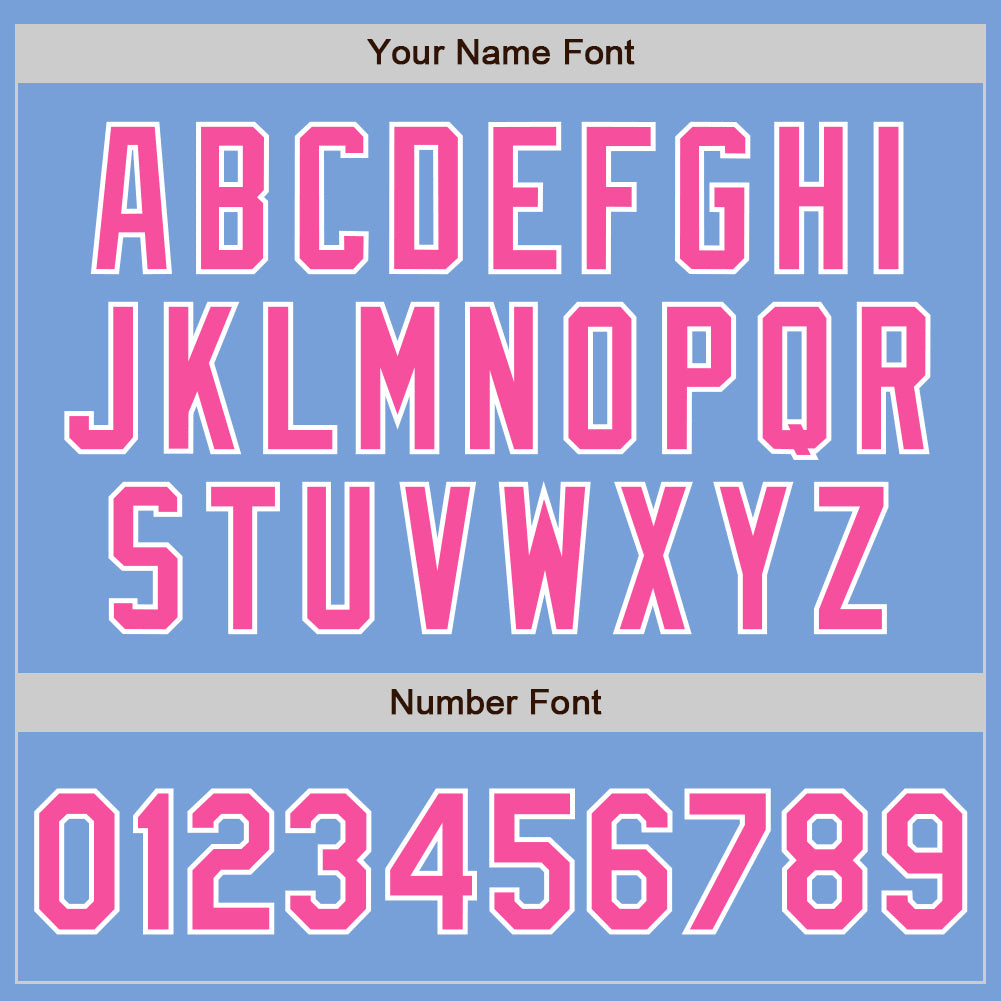 Personalized Light Blue Pink-White Two-Button Unisex Softball Jersey Team Custom Name and Number Custom Name and Number Softball Jersey Unisex Two-Button Light Blue Pink-White Personalized Light Blue Pink-White Two-Button - Image 5