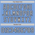 Custom Name and Number Personalized Baseball Jersey - Light Blue Pinstripe Gray-Black Authentic Fade Design Personalized