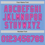 Personalized Light Blue Pinstripe Baseball Jersey with Custom Name and Number - Authentic Fade Fashion Personalized Light
