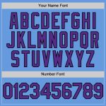 Custom Name and Number Authentic Throwback Baseball Jersey - Light Blue Purple-Black Mesh Team Jersey Personalized Light