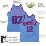 Custom Light Blue Purple Black-Pink Basketball Jersey with Personalized Name and Number - Authentic Throwback Style Personalized