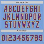 Custom Name Number Two-Tone Bomber Varsity Jacket Light Blue Purple Gold Full-Snap Team Outerwear Personalized Light Blue