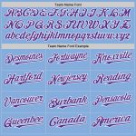 Personalized Sleeveless Baseball Jersey in Light Blue Purple-White Authentic Design Personalized Light Blue Purple-White