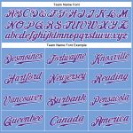 Personalized Custom Name & Number Light Blue Purple-White Sleeveless Baseball Jersey Authentic Personalized Light Blue Purple-White