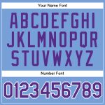 Personalized Custom Name & Number Light Blue Purple-White Sleeveless Baseball Jersey Authentic Personalized Light Blue Purple-White