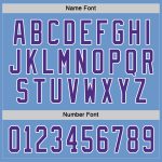 Personalized Hockey Jersey in Light Blue Purple and White - Customizable Team Apparel Personalized Light Blue Purple-White