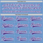 Custom Name and Number Hockey Jersey - Personalized Light Blue Purple White Team Jersey Personalized Light Blue Purple-White