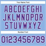 Custom Name Number Vapor Golf Polo Shirt Light Blue Purple-White Performance Personalized Light Blue Purple-White Performance