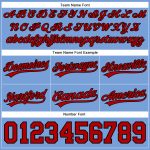Custom Name Number Basketball Shorts Light Blue Red-Black Authentic Team Apparel Personalized Light Blue Red-Black Authentic