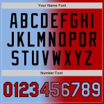 Custom Name and Number Softball Jersey - Light Blue Red-Black Gradient Unisex Two-Button Fashion Design Personalized Light