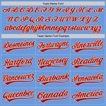 Custom Light Blue Red-Cream Baseball Jersey with Personalized Name and Number - Authentic Throwback Style Personalized Light