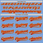 Personalized Light Blue Red Gold Baseball Jersey - Authentic Custom Jersey Personalized Light Blue Red-Gold Authentic Baseball