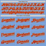 Customizable Authentic Baseball Jersey with Name and Number - Light Blue Red-Gold Design Personalized Light Blue Red-Gold