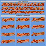 Custom Name & Number Authentic Throwback Baseball Jersey - Personalized Light Blue Red-Gold Mesh Team Apparel Personalized