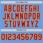 Custom Name & Number Authentic Throwback Baseball Jersey - Personalized Light Blue Red-Gold Mesh Team Apparel Personalized