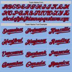 Custom Name and Number Baseball Jersey - Light Blue Red-Navy 3D Twinkle Star Pattern Design Personalized Light Blue Red-Navy