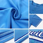 Personalized Light Blue Red Navy Baseball Jersey - Authentic Sports Apparel Personalized Light Blue Red-Navy Authentic Baseball
