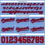 Personalized Custom Name and Number Authentic Basketball Shorts Light Blue Red Navy Personalized Light Blue Red-Navy Authentic