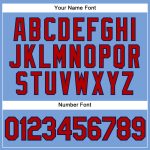 Custom Name and Number Baseball Jersey - Authentic Sleeveless, Light Blue Red-Navy Design, Personalized Team Apparel Personalized