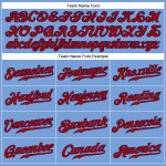 Custom Name and Number Baseball Jersey - Authentic Sleeveless, Light Blue Red-Navy Design, Personalized Team Apparel Personalized