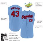 Personalized Light Blue Red-Navy Baseball Jersey - Authentic Sleeveless Design Personalized Light Blue Red-Navy Authentic