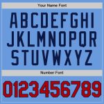 Custom Light Blue Red Navy Baseball Jersey with Personalized Name and Number - Authentic Throwback Style Personalized Light
