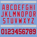 Custom Name and Number Personalized Authentic Light Blue Red-Navy Basketball Jersey - Team Classic Throwback Jersey Personalized