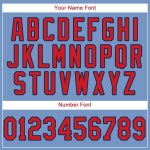 Personalized Light Blue Red Navy Baseball Jersey for Men and Women, Custom Sports Apparel Personalized Light Blue Red-Navy