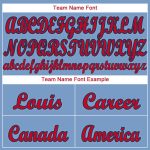 Custom Name and Number Baseball Jersey - Personalized Red-Navy Light Blue Team Jersey Personalized Light Blue Red-Navy Baseball