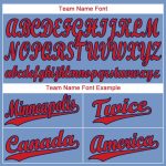 Personalized Light Blue Red Navy Baseball Jersey for Men and Women, Custom Sports Apparel Personalized Light Blue Red-Navy