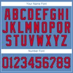 Personalized Light Blue Performance T-Shirt for Men, Red-Navy Design, Customizable Apparel Personalized Light Blue Red-Navy