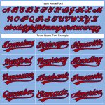 Custom Name and Number Light Blue Red-Navy Vapor Golf Polo Shirt - Personalized Performance Team Gear Personalized Light