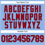 Custom Name and Number Light Blue Red-Navy Vapor Golf Polo Shirt - Personalized Performance Team Gear Personalized Light