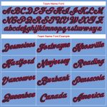 Custom Basketball Jersey with Personalized Name and Number - Light Blue Red-Navy Round Neck Rib-Knit Design Personalized