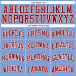 Custom Name Number Basketball Jersey Authentic Red-Cream Light Blue Red Pinstripe - Personalized Team Apparel Personalized