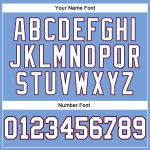 Custom Name and Number Basketball Jersey, Light Blue Red Pinstripe White-Royal, Personalized Team Gear Personalized Light