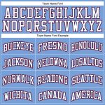 Custom Name and Number Basketball Jersey, Light Blue Red Pinstripe White-Royal, Personalized Team Gear Personalized Light