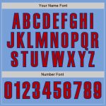 Custom Name and Number Authentic Baseball Jersey - Personalized Light Blue Red-Royal Team Jersey Personalized Light Blue