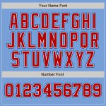 Custom Name and Number Two Tone Baseball Jersey Light Blue Red-Royal Authentic Team Apparel Personalized Light Blue Red-Royal