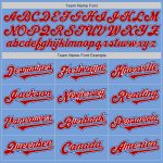 Custom Name and Number Two Tone Baseball Jersey Light Blue Red-Royal Authentic Team Apparel Personalized Light Blue Red-Royal