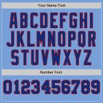 Custom Name and Number Authentic Split Fashion Baseball Jersey - Personalized Light Blue Red-Royal Pinstripe Style Personalized